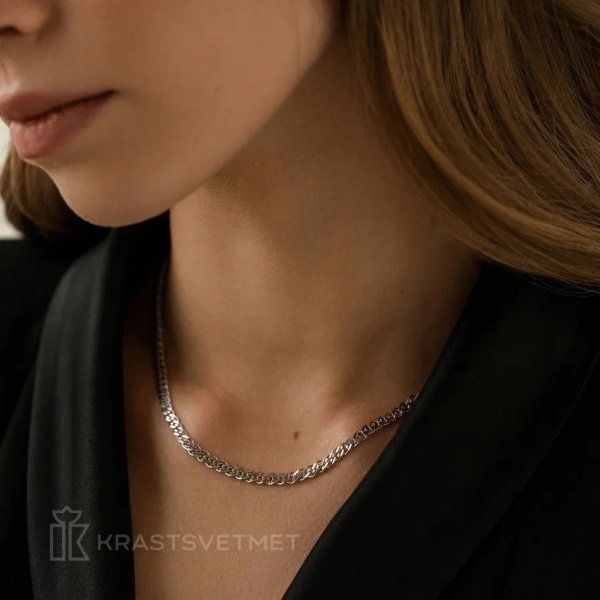 Цепь из серебра 925, плетение «Нонна»